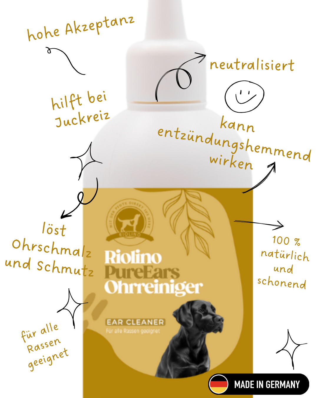 Riolino PureEars– Sanfte Reinigung für empfindliche Ohren